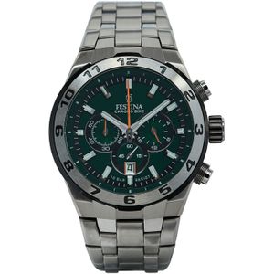 Festina Uhr f&#252;r Herren F20670 2 Chrono Bike, Edelstahl, Gr&#252;n