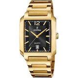 Festina Quarzuhr On The Square F20678/4, Armbanduhr, Herrenuhr, Damenuhr, Edelstahlarmband, Datum