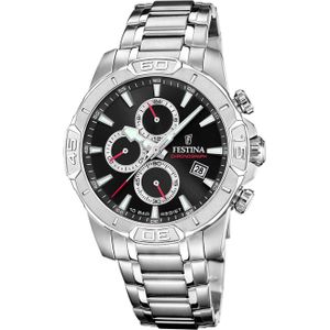 Festina Chronograph »Timeless Chronograph«, Quarzuhr, Armbanduhr, Herrenuhr, Edelstahlarmband, analog, Tag