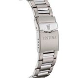Festina F20698/1 Heren Horloge - Mineraalglas - Titanium/Staal - Zilverkleurig - Ø 43 mm - Quartz - Vouw/Vlindersluiting - 10 ATM (zwemmen)
