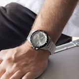 Festina F20698/1 Heren Horloge - Mineraalglas - Titanium/Staal - Zilverkleurig - Ø 43 mm - Quartz - Vouw/Vlindersluiting - 10 ATM (zwemmen)