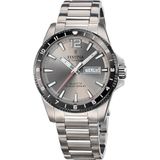 Festina F20698/1 Heren Horloge - Mineraalglas - Titanium/Staal - Zilverkleurig - Ø 43 mm - Quartz - Vouw/Vlindersluiting - 10 ATM (zwemmen)