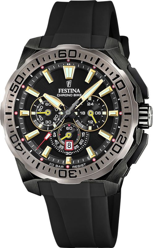 Festina Chronograph »Chrono Bike 2025«, Quarzuhr, Armbanduhr, Herrenuhr, analog, Tag, Stoppfunktion