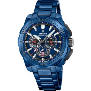 Festina Chronograph »Chrono Bike 2025 Special Edition«, (Set, 3 tlg., mit Wechselband und Bandwechsler), Quarzuhr, Armbanduhr, Herrenuhr, Edelstahlarmband