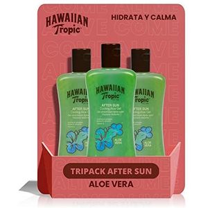 HAWAIIAN Tropic Cooling Aloe - Gel After Sun Aloe Vera para Piel Irritada por el Sol, Loción Refrescante, Hipoalergénica y Dermatológicamente Probada, Verde, Pack 3 x 200 Mililitros, 600 Mililitros