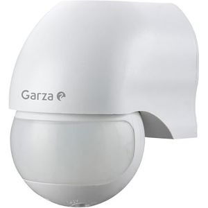 Garza - Reiher Power bewegingsmelder infrarood muur, detectiehoek 180 °, IP44 (outdoor), wit