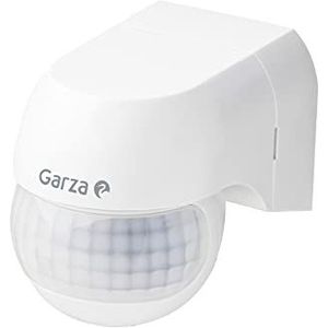 Garza - Reiger 430068 power detector beweging infrarood muur mini, speciaal voor buiten 180 graden detectiehoek, wit,