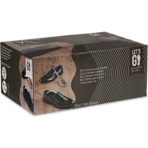 Schoenspanners voor dames/heren schoenen - set van 2x stuks - grijs - met stretchveer