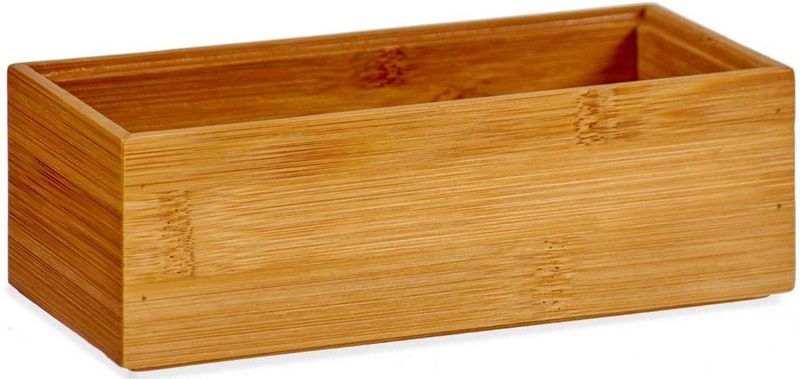 Kinvara - Kast/lade sorteer organizer bamboe houten bakje 15 x 7 x 5 cm