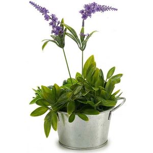 Arte - Plantenpot - Zilver - Zink - D12 x H17 cm