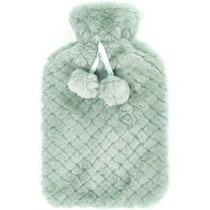 Giftdecor Warmwater kruik - 1.8 liter - hoes in het groen - winter kruiken - bedkruiken - kinderen/volwassenen
