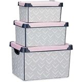 Set van opstapelbare opbergboxen Kipit Vibes Plastic 29 x 23,5 x 39 cm