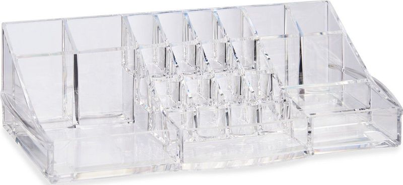 Make-up organizer/opberger 20-vaks 32 x 12 cm van kunststof - Make-up houder
