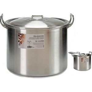 Kinvara grote kookpan/Soeppan met deksel - Aluminium - 30 liter - D36 x H31 cm