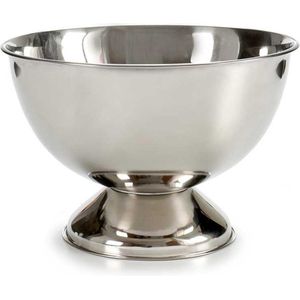 Kinvara Champagne & wijnfles koeler/ijsemmer zilver metaal Dia 34 Luxe model op voet