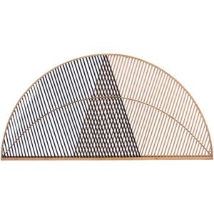 Hoofdbord Driehoek - Bruin Zwart - Rotan - 160 x 80,5 x 2 cm
