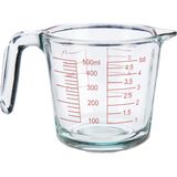 Glazen maatbeker 500 ml 10 x 12 x 18 cm - Maatbekers van glas - Vloeistoffen afmeten