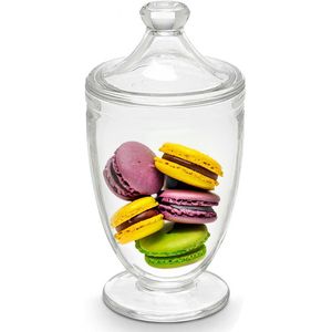 Vivalto Snoeppot/voorraadpot Candy Box - Bonbonniere - glas - met luchtdichte deksel - D12 x H24 cm - Koektrommel