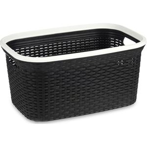Kipit Wasmand - 36 L - Zwart - Hoge Kwaliteit - Wassorteerder - 36 x 25.5 x 53 CM