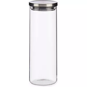 950Ml 1200Ml 2000Ml Buik Vorm Reliëf Glazen Opslag Pot Met Metalen Deksel Voor K