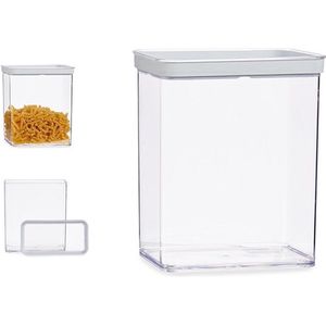 Gondol Plastics Voorraad bus - transparant - 3,3 liter - 21 x 10 x 23 cm - met deksel -voorraadbus - voorraad bakjes