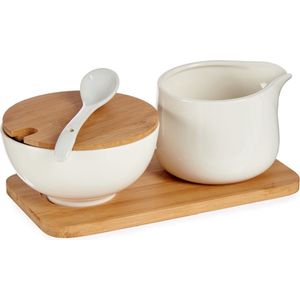 Suikerpot, witte suikerpot met deksel en lepel, keramische zoutpot, voorraadbus, kruidenpot met handgetekend patroon, keukendecoratie, koffiebar, wit 4-200 ml (kleur: wit 2) (Color : White 2