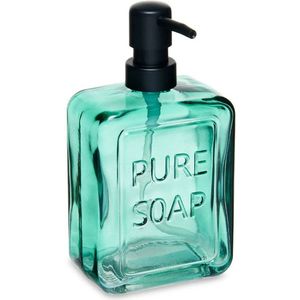 Berilo - PURE - Zeepdispenser - Groen Transparant - Glas - Inhoud 570 ml
