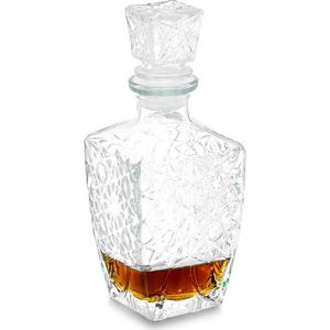 Vivalto Whisky/likeur karaf - 450 ml - Gegraveerd - Kristalglas look