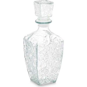 Vivalto drank of whisky karaf - sierlijk glas - transparant - 900 ml - D9 x H24 cm - met dop
