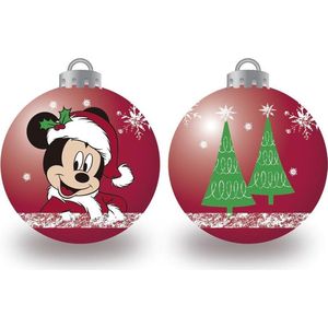 Kerstbal Mickey Mouse Happy smiles 6 Stuks Rood Plastic (Ø 8 cm) - Ideaal voor Kerstdecoratie met favoriete figuren