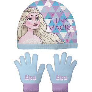 Disney Winterset Frozen Ii Meisjes Katoen Blauw 3-delig One-size