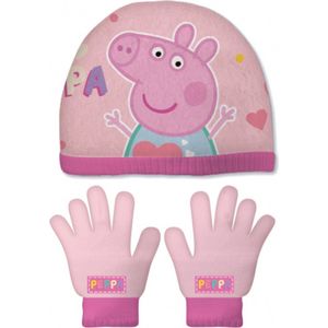 Arditex winterset Peppa Pig meisjes polyester roze 2-delig