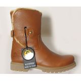 Felia - Snowboots - Effen - Leer - Warm Gevoerd - Klittenbandsluiting