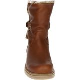 Felia - Snowboots - Effen - Leer - Warm Gevoerd - Klittenbandsluiting