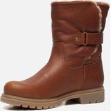 Felia - Snowboots - Effen - Leer - Warm Gevoerd - Klittenbandsluiting