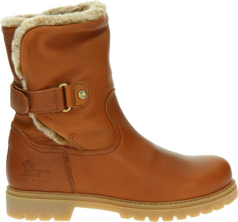 Felia - Snowboots - Effen - Leer - Warm Gevoerd - Klittenbandsluiting