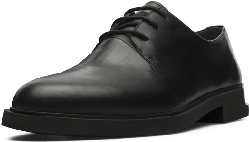 Camper - K200685-001 - Iman - Zwarte Veterboots - Leer - Plat