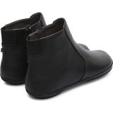 Enkellaarsje - Sella - Zwart - Leer - Ritssluiting - Effen