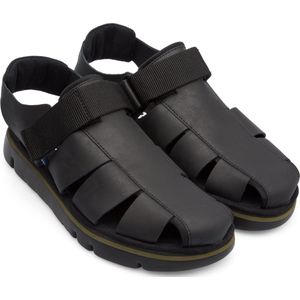 CAMPER - Oruga Sandal - Platte Sandalen - Zwart - Suède
