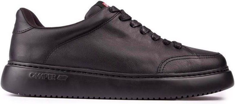 Runner K21 - Leren Sneakers - Zwart - Heren - Plat - Veters - Casual