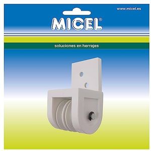 MICEL - 92579 Voorruit voor pergola, voor terugkeer met dubbele kabel 8 mm, wit, 43 x 42 x 78 mm