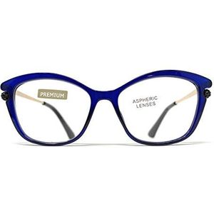 VENICE EYEWEAR OCCHIALI | Nieuw model nieuwste mode EXCLUSIEF leesbril, presbyopie, vermoeid zicht, design in 5 kleuren. VENICE Premium Pearl - Dioptrie: 1 tot 3,5 (blauw, 1.00)