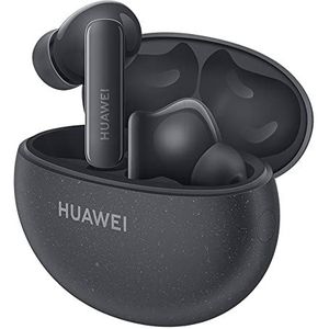 HUAWEI FreeBuds 5i Draadloze bluetooth-hoofdtelefoon, Hi-Res audio, multi-mode ANC, 28 uur batterij, dubbele verbinding, comfortabel te dragen, zwart, 38 maanden garantie
