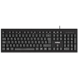Nilox Toetsenbord NXKBE000011 Zwart QWERTY Spaans