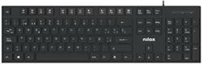 Nilox - NXKBE000012 - Toetsenbord - Zwart - QWERTY - Spaans