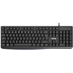 Nilox - NXKBE000013 - Toetsenbord - Zwart - QWERTY - Spaans