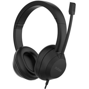 Nilox NXAUSB02 hoofdtelefoon/headset Hoofdtelefoons Bedraad Helm Oproepen/muziek USB Type-A Zwart