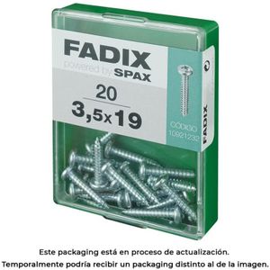 Fadix Spaanplaatschroef Bolle kop - 3.5x19mm - Verzinkt - 20 stuks