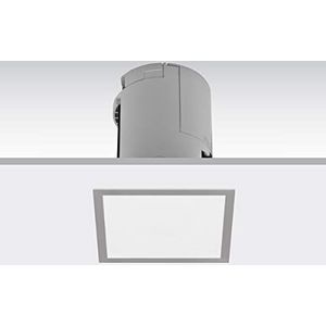 Daisalux Lens plafondlamp, vierkant, lenzen, N20, 230 V, 1 h, zilvergrijs