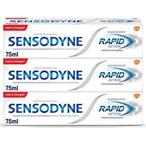 Sensodyne Rapid Action tandpasta voor gevoelige tanden, snelle ontlasting en duurzame bescherming van de tandgevoeligheid, 3 x 75 ml